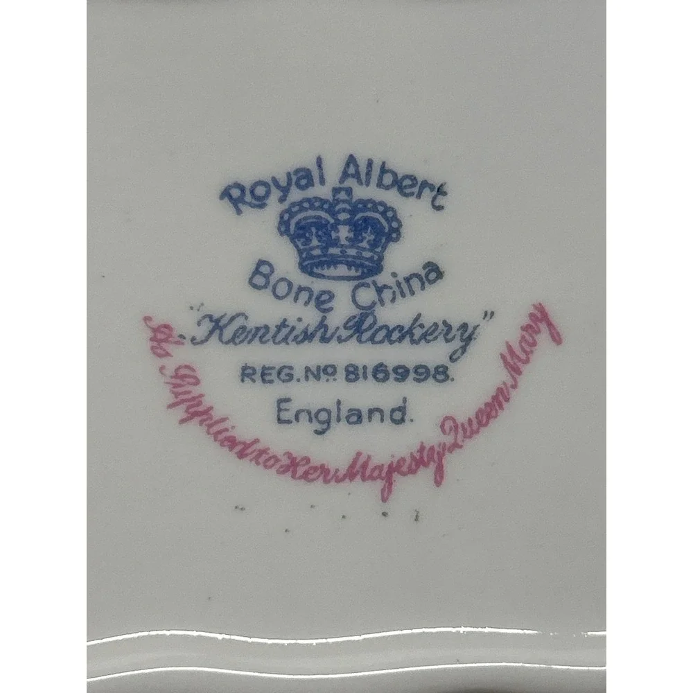 Royal Albert‎ Kentish Rockery Bone China Trinket Dish England Queen Mary Applied